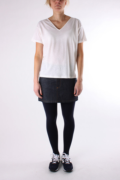 WOMEN'S BRANDS - A.P.C. - A.P.C. - V NECK TEE WHITE