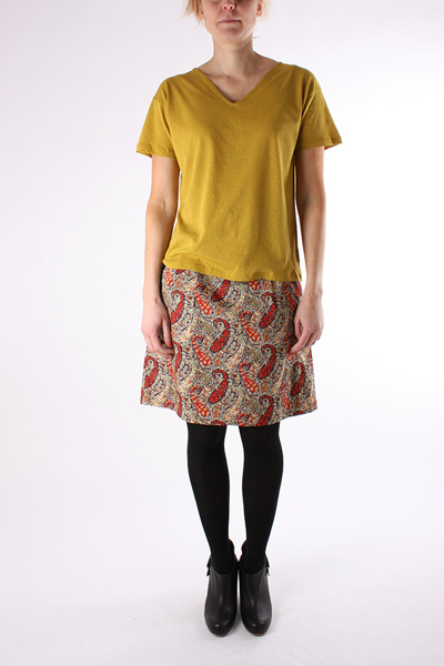 WOMEN'S BRANDS - A.P.C. - A.P.C. - V NECK TEE YELLOW